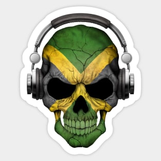 Dark Skull Deejay with Jamaican Flag Sticker